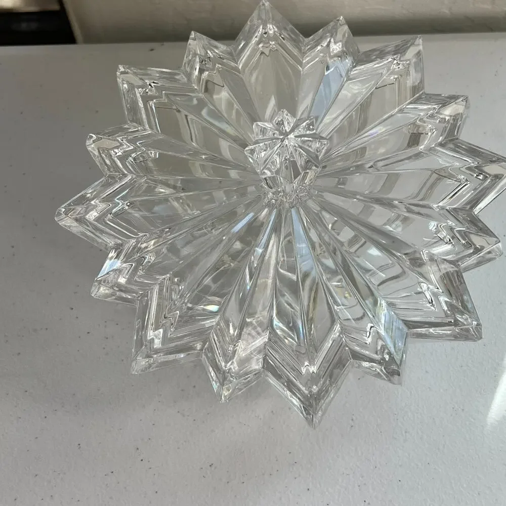 Crystal Box Star With Heavy Lead Shaped Clear Cut Trinket/Jewelry